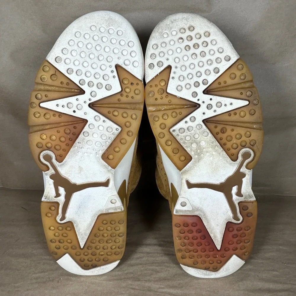 Jordan 6 Retro Wheat Men 9 Golden Harvest Suede High Top 384664-705